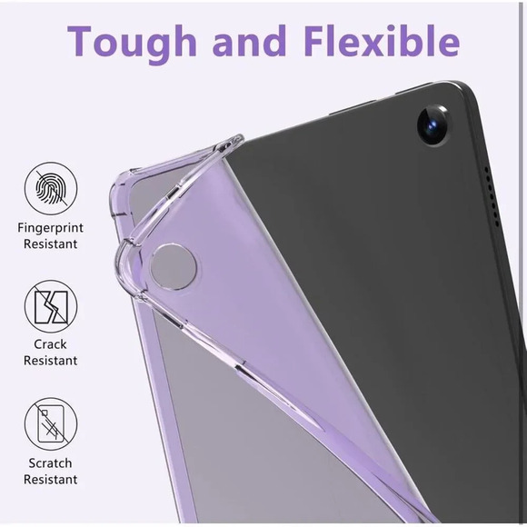 Purple Clear Case for Amazon Fire Max 11‎ 2023 Release Slim Soft TPU Transparent - Picture 5 of 8